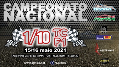 1ª Prova Campeonato Nacional de  1/10 TC Stock/MOD e F1, 2021