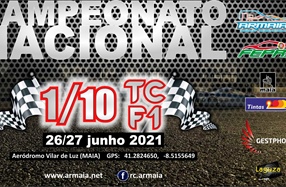 1ª Prova Campeonato Nacional de 1/10 TC Stock/MOD e F1, 2021