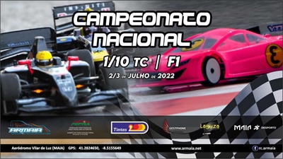 3ª Prova do Campeonato Nacional 1/10 TC e Trofeu F1
