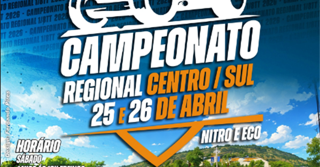 2ª Prova Campeonato Regional Centro/Sul 1/8 TT 2026 (A e B) - Elétricos & Combustão