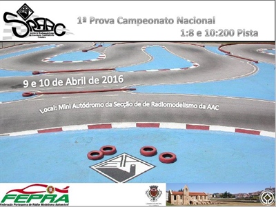 1ª Prova Campeonato 1/10 e 1/8 Pista - Coimbra - 9/10 abril 2016
