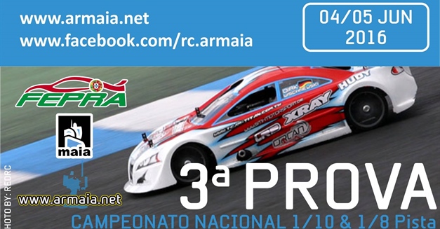 3ª Prova Campeonato Nacional 1/8 e 1/10 200 - Informações