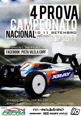 4ª Prova do Campeonato Nacional FEPRA de 1/10 TT (2wd e 4wd) - Informações