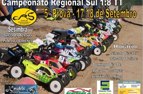 5ª e última Prova Campeonato Regional Sul 1/8 TT - Informações