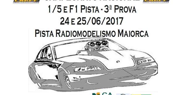 3ª Prova do Campeonato Nacional 1/5 e F1 Pista 2017 - Informações