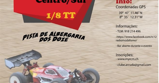 3ª prova Campeonato Regional Centro/Sul 1:8 TT - 21/22 julho 2018 - Informações